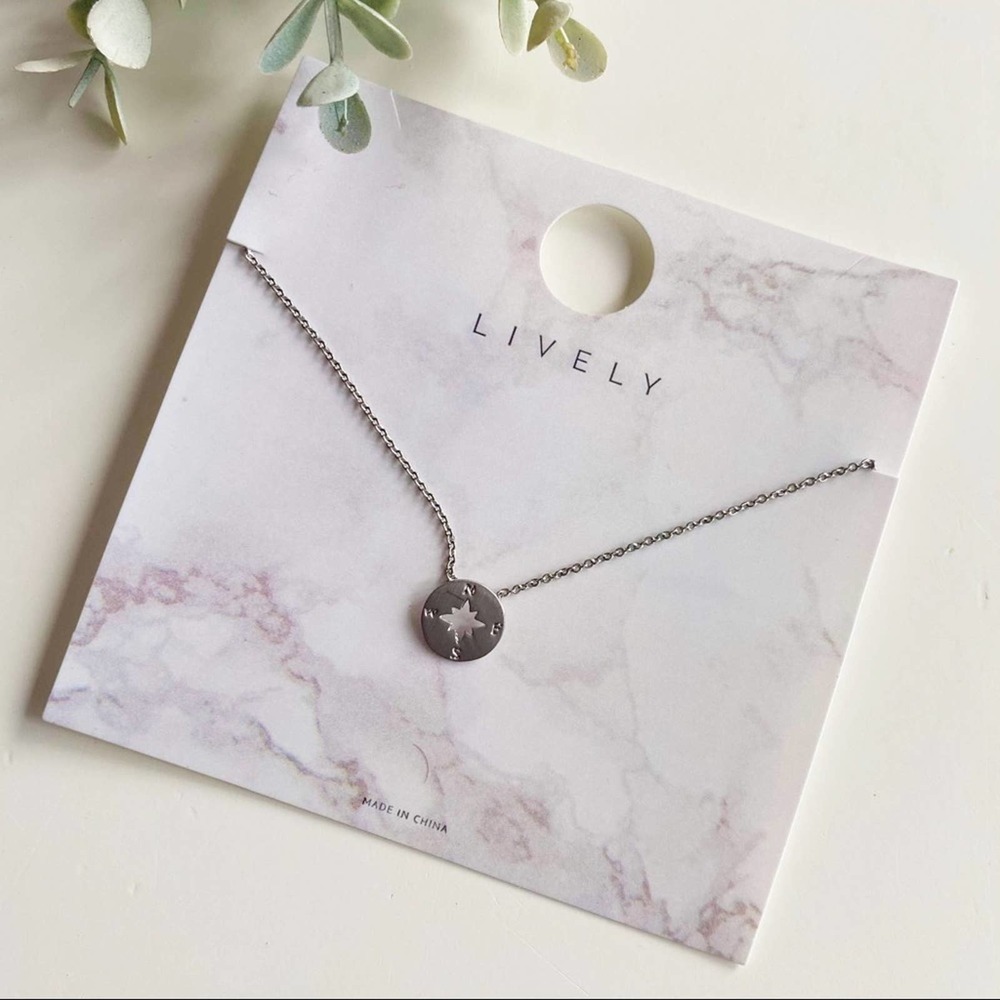 Compass Dainty Necklace silver - Picture 2 of 5
